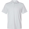 Custom Mens Playoff 3.0 Stripe Polo White/ Halo Grey