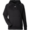 Custom Womens Rival Fleece Hooded Sweatshirt Black/ White