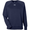 Custom Womens Rival Fleece Crewneck Sweatshirt Midnight Navy/ White