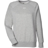 Custom Womens Rival Fleece Crewneck Sweatshirt Mod Grey Light Heather/ White