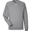 Custom Mens Rival Fleece Crewneck Sweatshirt CS Grey Light Heather/ White
