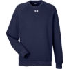Custom Mens Rival Fleece Crewneck Sweatshirt Midnight Navy/ White