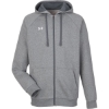Custom Mens Rival Fleece Full-Zip CS Grey Light Heather/ White