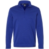 Custom Mens Storm Sweater Fleece Quarter-Zip Pullover Royal/ White