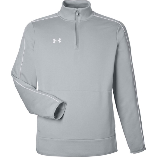 Custom Mens Command 2.0 Quarter-Zip Pullover Mod Grey/ White
