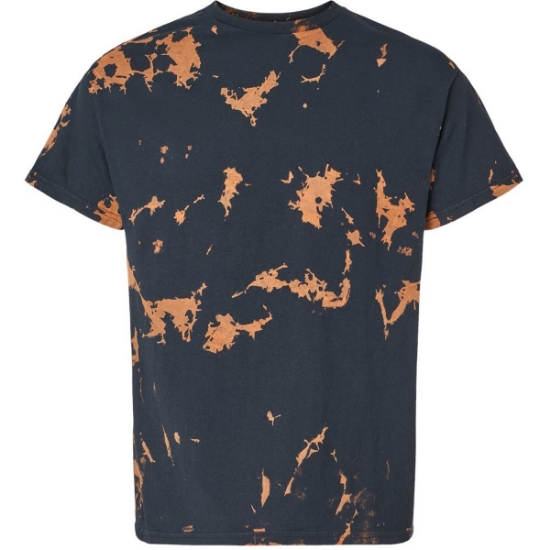 Custom Unisex Bleach Out Dyed T-Shirt Black