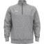 Custom Mens Rival Fleece Quarter-Zip Pullover CS Grey Light Heather/ White