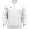 Custom Mens Rival Fleece Quarter-Zip Pullover White/ Black