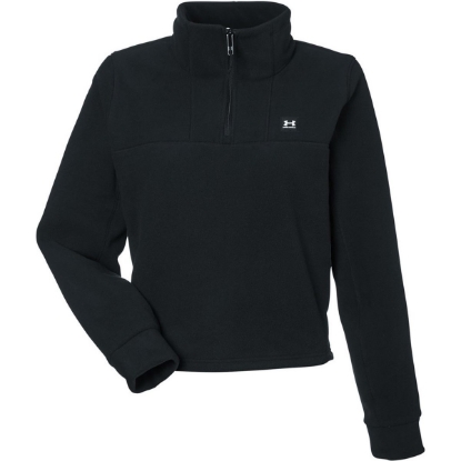 Custom Womens Expanse Fleece Half-Zip Pullover Black/ Black