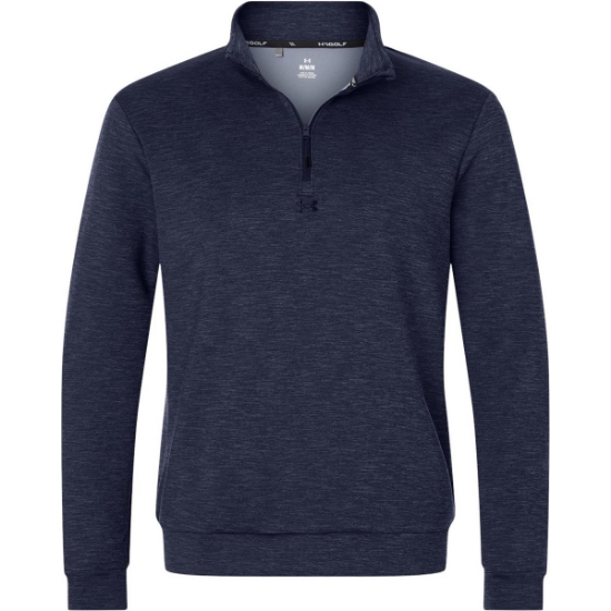Custom Mens Drive Midlayer Quarter-Zip Pullover Midnight Navy/ Midnight Navy