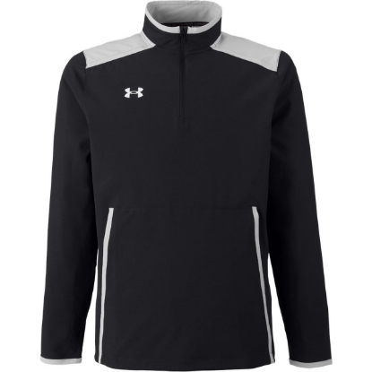 Custom Mens Motivate 3.0 Quarter-Zip Pullover Black/ Mod Grey/ White