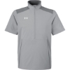 Custom Mens Motivate 3.0 Short Sleeve Half-Zip Mod Grey/ White