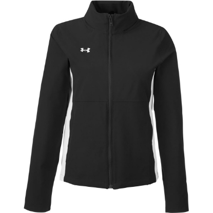 Custom Womens Rival Stretch Jacket Black/ White/ White
