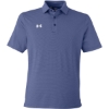 Custom Mens Destin Drive UA Playoff Team Stripe Performance Polo Royal/ White