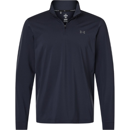 Custom Mens Drive Quarter-Zip Pullover Midnight Navy/ Castlerock