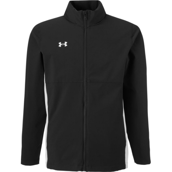 Custom Mens Rival Stretch Jacket Black/ White