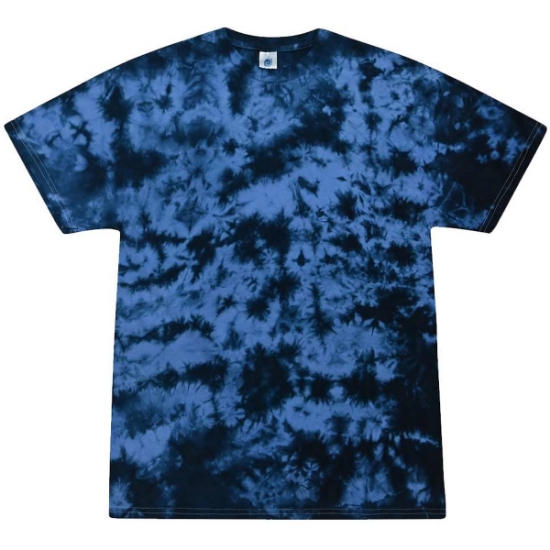 Custom Unisex Crystal Wash T-Shirt Crystal Columbia/ Navy