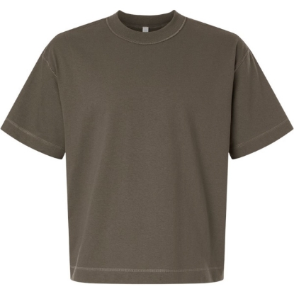 Custom Unisex Heavyweight Cotton Mid-Length Tee Mushroom