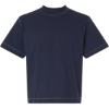 Custom Unisex Heavyweight Cotton Mid-Length Tee Navy