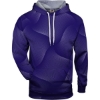 Custom Mens Warp Hooded Sweatshirt Purple
