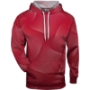 Custom Mens Warp Hooded Sweatshirt Red
