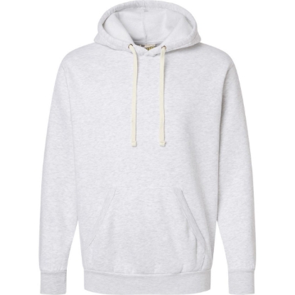 Custom Mens Vintage Fleece Hooded Sweatshirt Ash