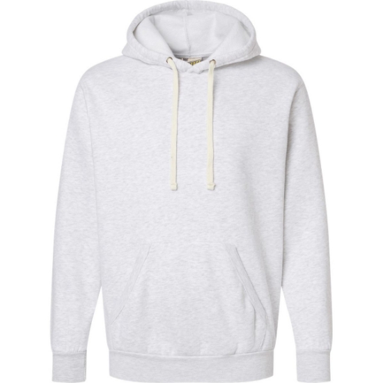 Custom Mens Vintage Fleece Hooded Sweatshirt Ash