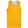 Custom Unisex Reversible Wicking Tank Top Gold/ White