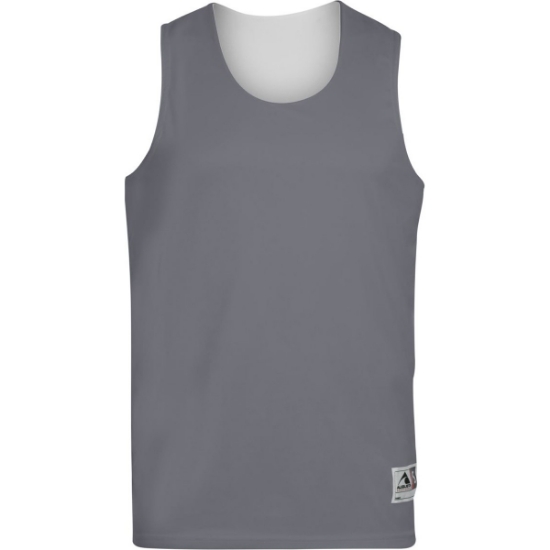 Custom Youth Reversible Wicking Tank Top Graphite/ White