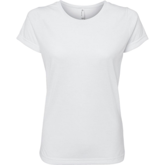 Custom Womens Polyester Sublimation Tee White