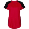 Custom Womens Cutter Jersey Red/ Black