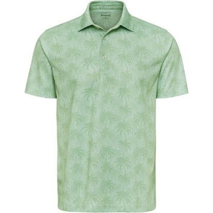Custom Mens Charleston Sublimated Polo Palm Green