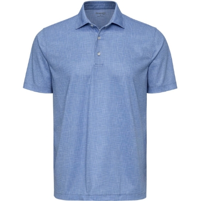 Custom Mens Brunswick Performance Polo Blue Sky