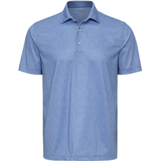 Custom Mens Brunswick Performance Polo Blue Sky
