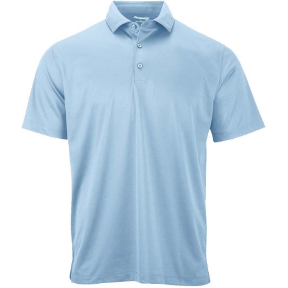 Custom Mens Preakness Micro Mesh Polo Blue Mist