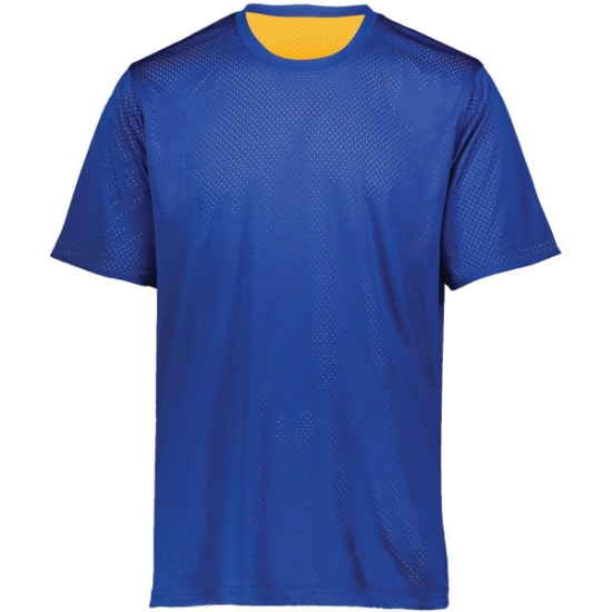 Custom Unisex Mesh Reversible Jersey Royal/ Gold