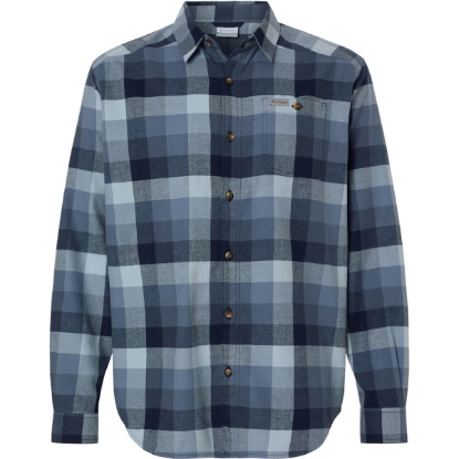Custom Mens Cornell Woods™ Flannel Shirt Collegiate Navy Multi Buffalo Check