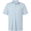 Custom Mens Bohemian Striped Heather Performance Polo Carolina Heather