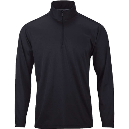 Custom Mens Breckenridge Quarter-Zip Pullover Black