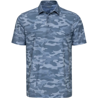 Custom Mens Newport Camo Polo Blue Camo