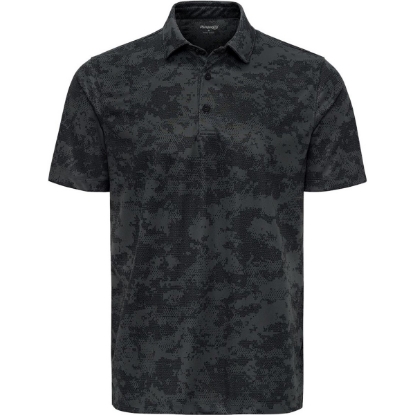 Custom Mens Monterey Printed Polo Black