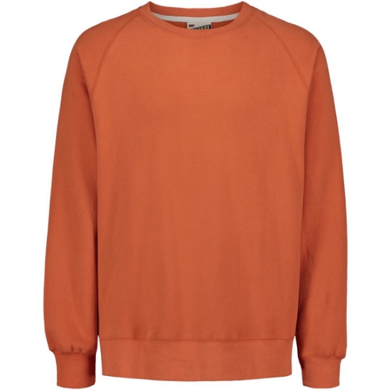 Custom Mens Vintage Fleece Raglan Crewneck Sweatshirt Vintage Orange