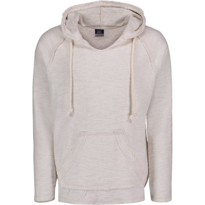 Custom Unisex Bonfire Baja Terry Hooded Sweatshirt Oatmeal
