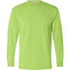 Custom Mens USA-Made 50/50 Long Sleeve T-Shirt Safety Green