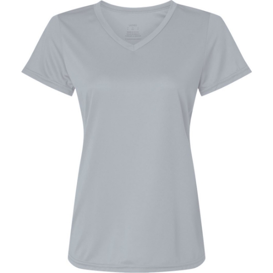 Custom Womens Nexgen Performance V-Neck T-Shirt Silver