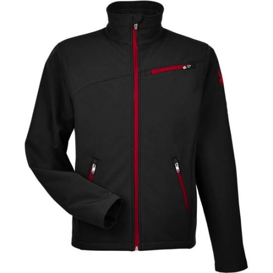 Custom Mens Transport Soft Shell Jacket Black/ Red