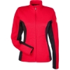 Custom Womens Constant Full-Zip Sweater Fleece Jacket Red/ Back/ White
