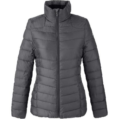 Custom Womens Insulated Puffer Jacket Polar/ Alloy