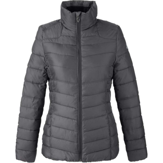 Custom Womens Insulated Puffer Jacket Polar/ Alloy
