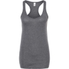 Custom Womens Poly-Rich Racerback Tank Top Heather Charcoal